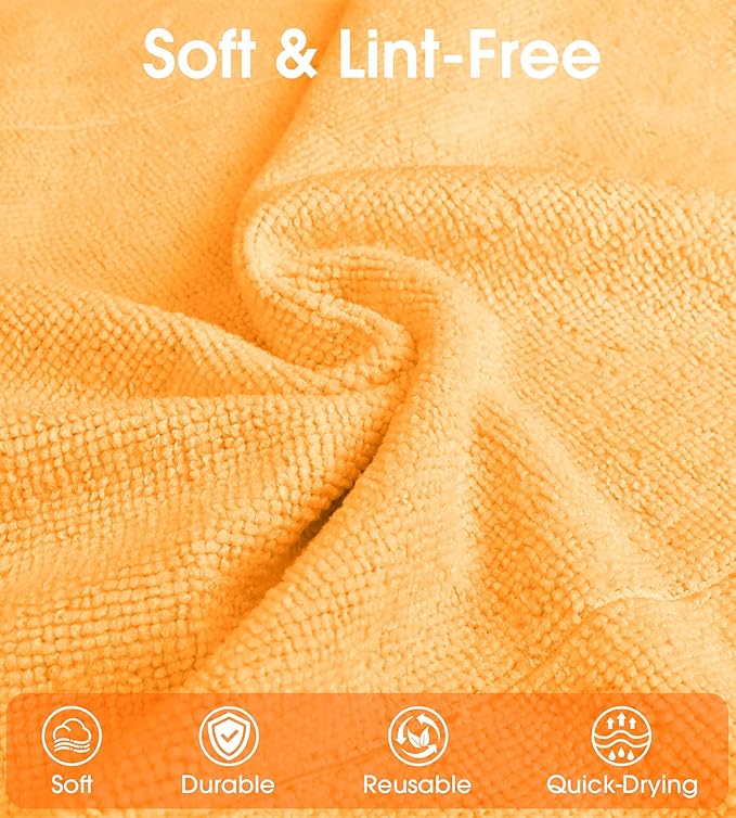 Roll of Microfiber Cleaning Cloth –100 Pack, Tear Away Microfiber Towels - Image 3