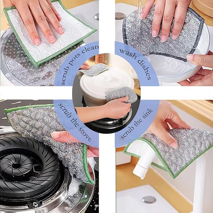 New Scratch-Resistant Multi-Functional Metal Wire Dish Cloth, Double-Sided - Image 6