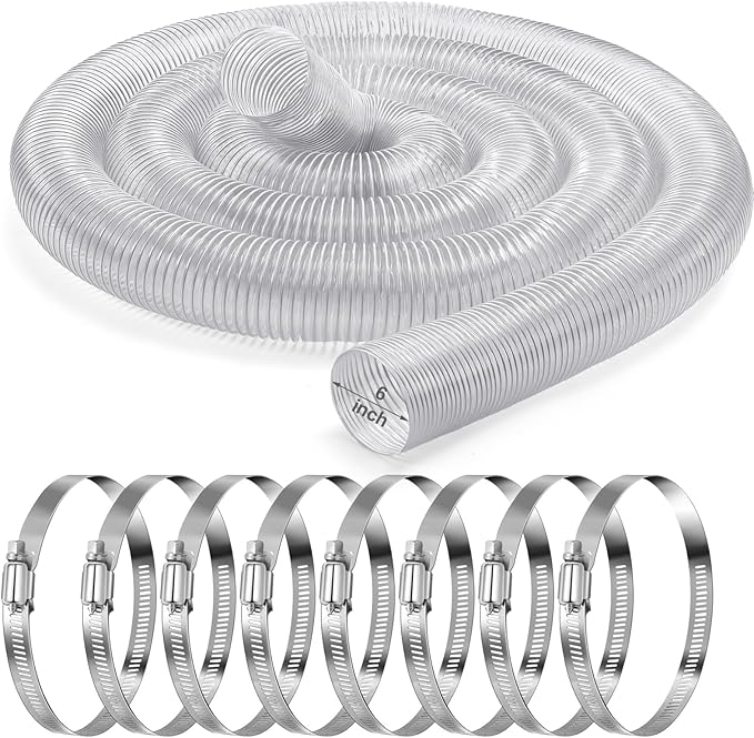 6 Inches 30 ft PVC Dust Collection Hose by Yaocom