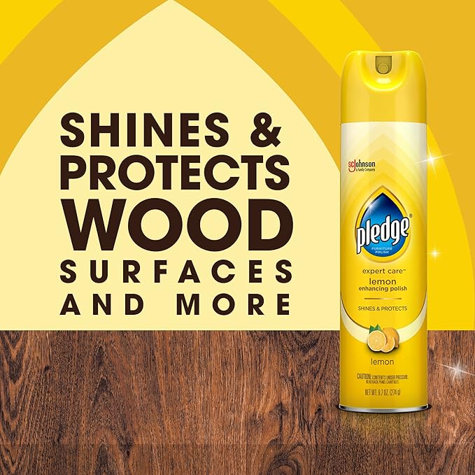 Pledge Enhancing Polish, Furniture & Wood Spray, Lemon Scent - Image 4