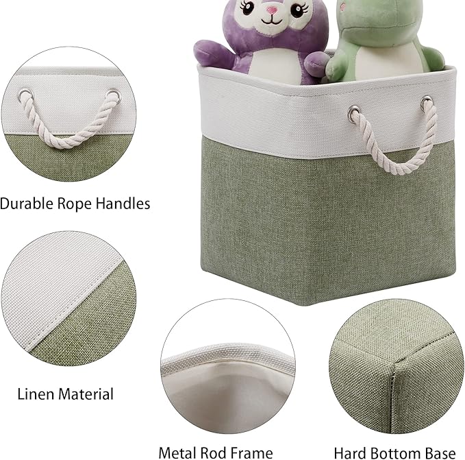 Cube Storage Bins, Collapsible Fabric Storage Cubes Bins, 11 Inch Cube Storage - Image 3