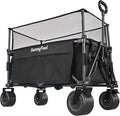 SUNNYFEEL Heavy Duty Collapsible Outdoor Utility Wagon Cart 500LB Capacity by SunnyFeelCamping