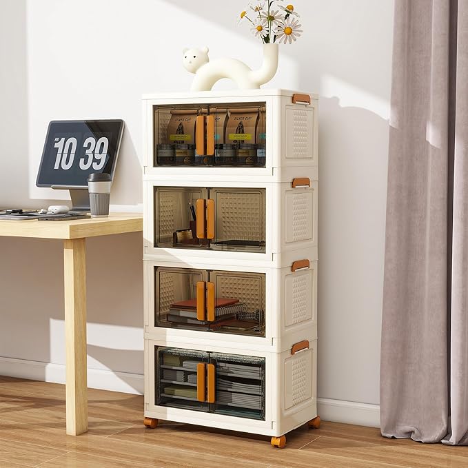 4 Tier Stackable Plastic Storage Bins - Image 6