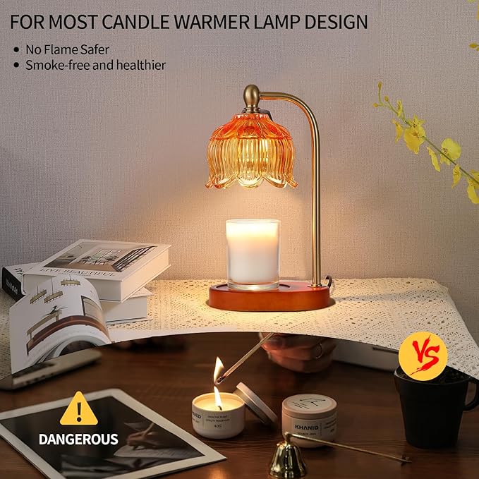 Candle Warmer Lamp with Timer and Dimmer, Electric Amber Light Gifts - Image 4