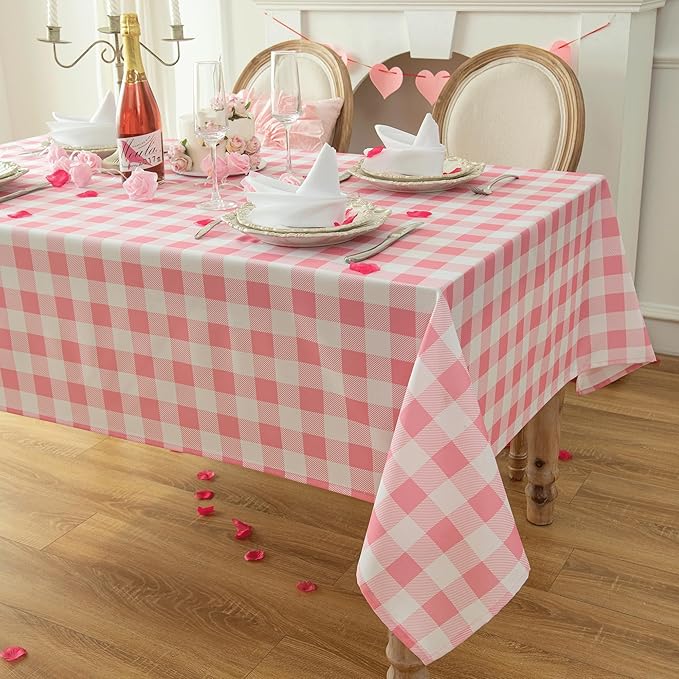 Classic Gingham Plaid Tablecloth Fabric - Image 9