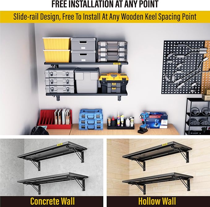 2pack-1.2x3ft Adjustable Rail Type Folding Storage Rack Shelf, Suitable - Image 6