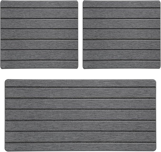 3 Pack Diatomite Stone Sink Tray, Water Absorbing Mat - Image 2