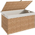 HOOBRO Storage Basket with Lid, 42.3 Gallon Wicker Basket, Handwoven Blanket by HOOBRO