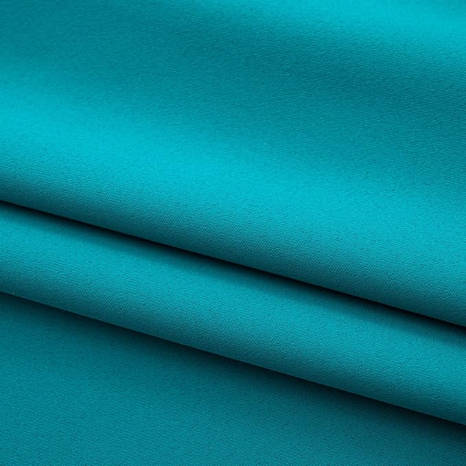 Pickluc Teal Cafe Curtain 30 Inches Length, Rod Pocket Small Kitchen Half - Image 4