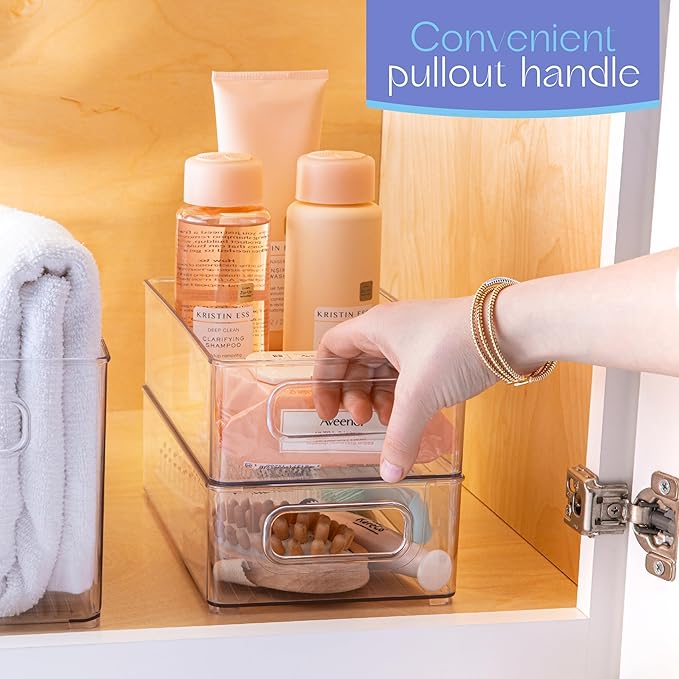 Plastic Food Storage 6 Pack Clear Container Bin - Image 5