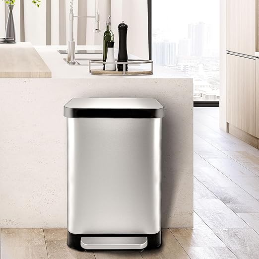 Hefty Stainless Steel Step Trash Cans - Image 7