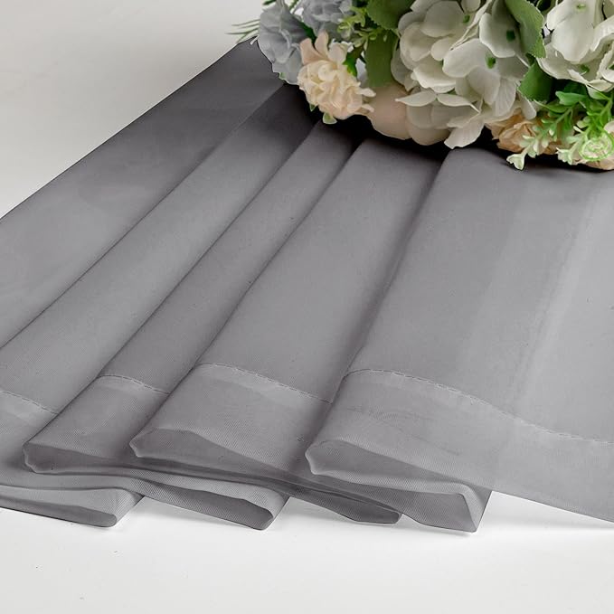 Chyhomenyc Sheer Charcoal Grey Valances - Image 9