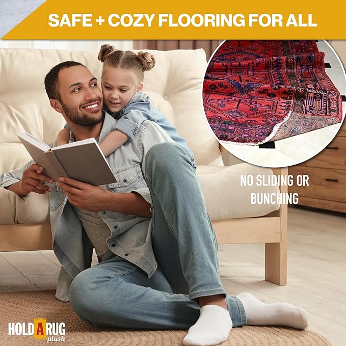 Hold-a-Rug Plush 2'6 x 12' Nonskid, Nonslip Rug Pad, Reversible Gripper - Image 7