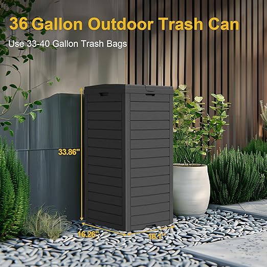 31 Gallon Outdoor Trash Can - Image 3