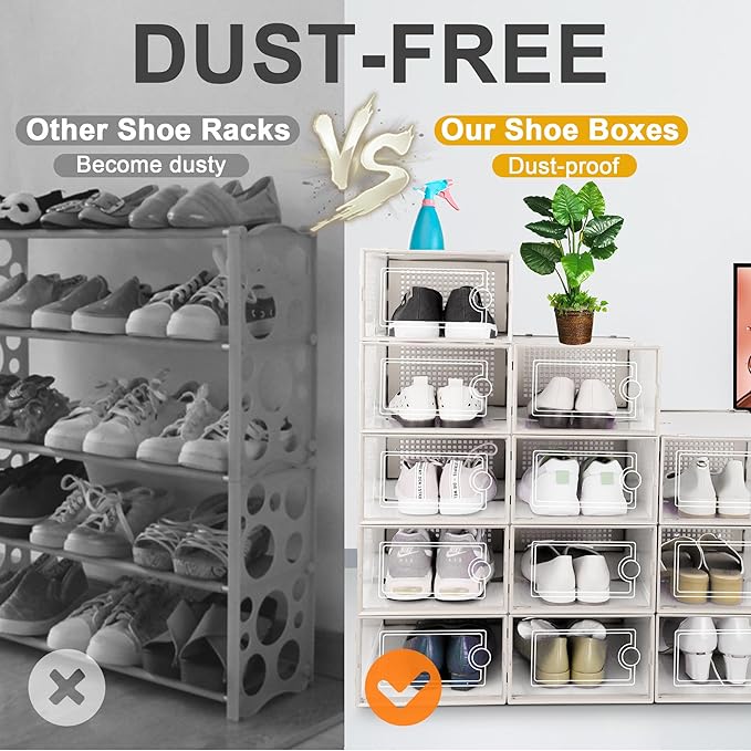 Kuject Large Shoe Organizers Storage Boxes - Image 4