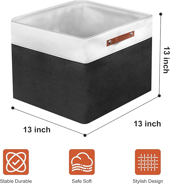 13in Open Fabric Storage Basket - Image 2