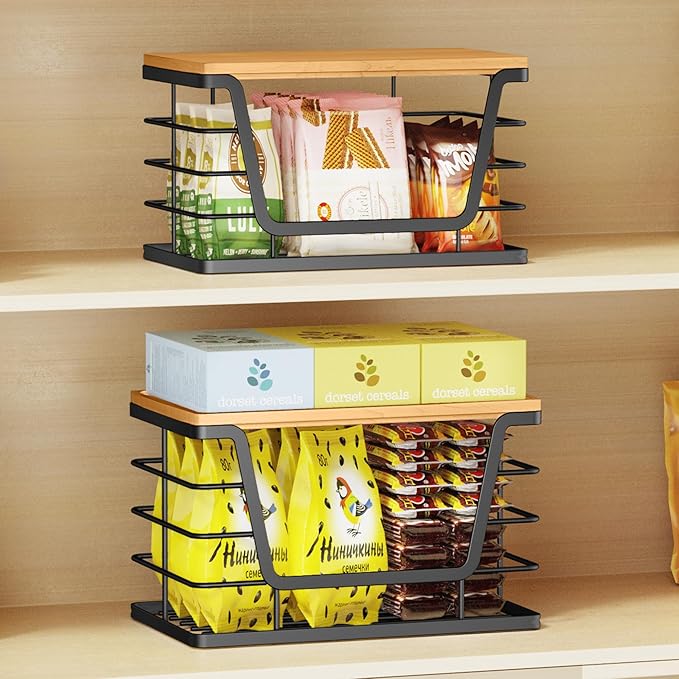 ALOCEO 2 Pack Storage Stackable Kitchen Laundry Organizers - Image 4
