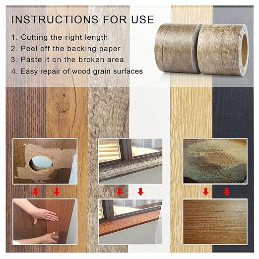 BOMEI PACK Wood Grain Repair Tape, Self Adhesive Repair Patch - Image 8