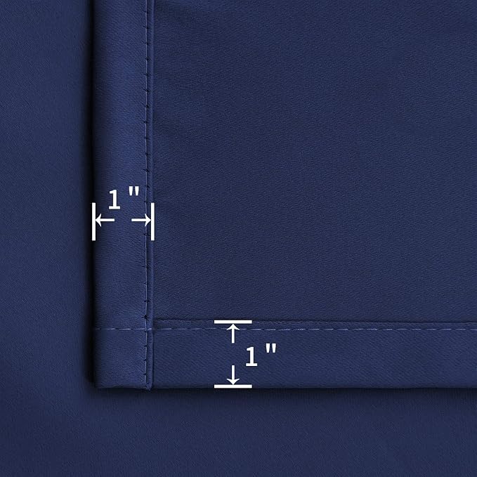 BGment Navy Blue Blackout Curtains 40 Inches Length - Image 7