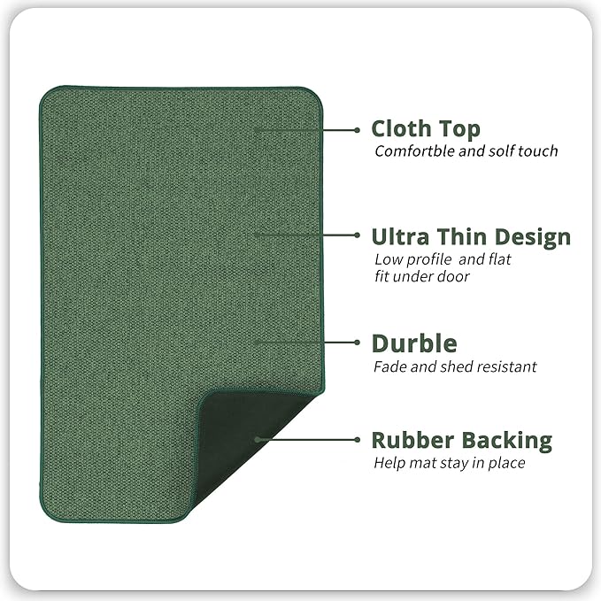 Bath Mat, Ultra Thin Bathroom Rugs, Rubber Bath Mats - Image 3
