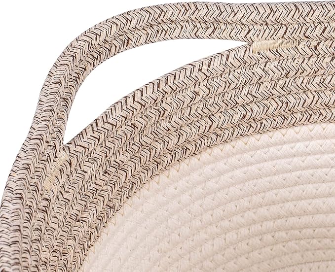 Medium and Large Woven Basket//With Handle, Used - Image 8