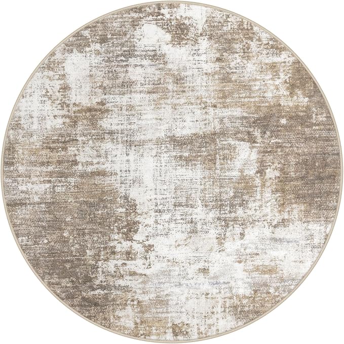 IOHOUZE Round Area Rug 5 Ft Circle Entryway Rugs Round Washable Door Mat Indoor - Image 9