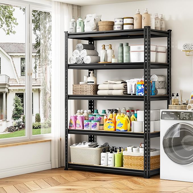 1980LBS Storage Shelves, 5-Tier Adjustable Pantry Shelves, Metal Shelving Unit - Image 9