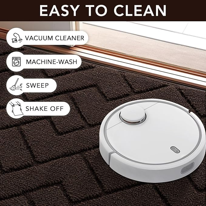 hicorfe Indoor Door Mat, Non Slip Door Mats, Absorbent Resist Dirt Entrance - Image 7