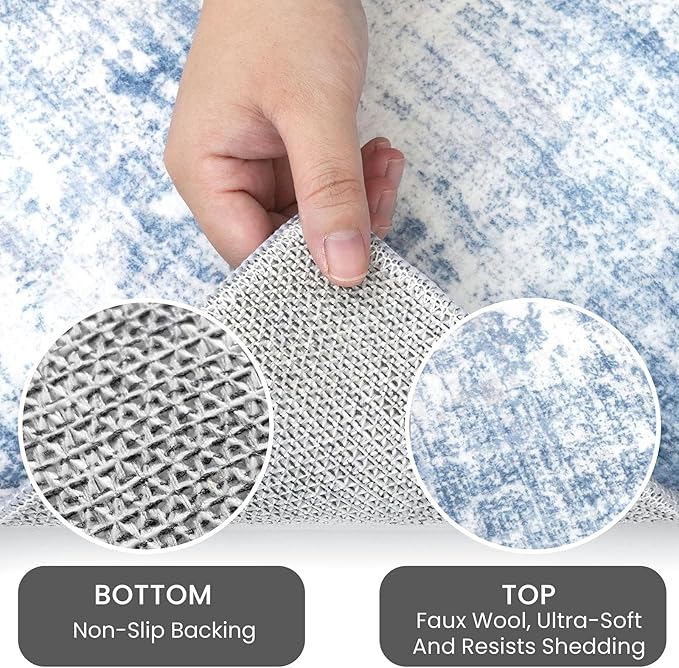 IOHOUZE Abstract Area Rugs 9x12 Ft Washable Large Rugs - Image 4