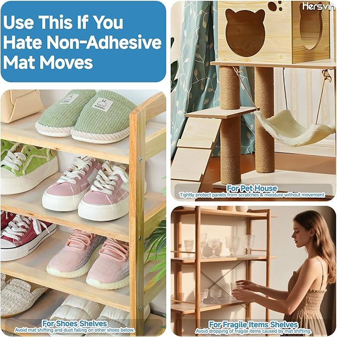 Shelf Liners 16 in x 20 ft Self-Adhesive EVA Drawer Mats, Cupboard Protector - Image 6