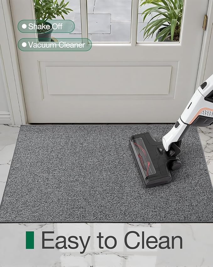 LUMI Indoor Door Mat 17"x30", Ultra Thin Low Profile Non-Slip Doormat - Image 8