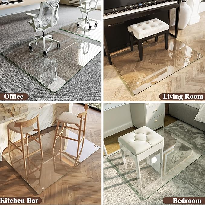 Koonmi Tempered Glass Chair Mat 40"x60" - Image 8