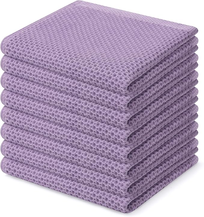 Homaxy 100% Cotton Waffle Weave Kitchen Dish Cloths, Ultra Soft Absorbent Quick by Homaxy