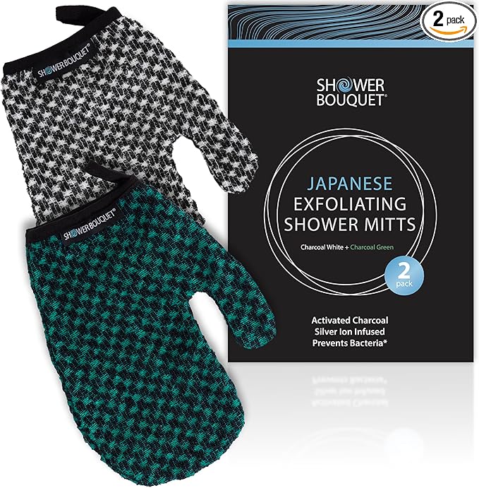 Japanese Exfoliating Mitt 2-Pack by ShowerBouquet%C2%AE