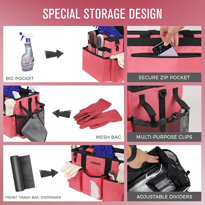 Wearable Cleaning Caddy Bag, Cleaning Caddy Supplies Organizer - Image 2