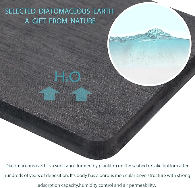 2 Pcs Water Absorbing Stone Trays, Kitchen/Bathroom Sink Soap Dish, Diatomite - Image 5