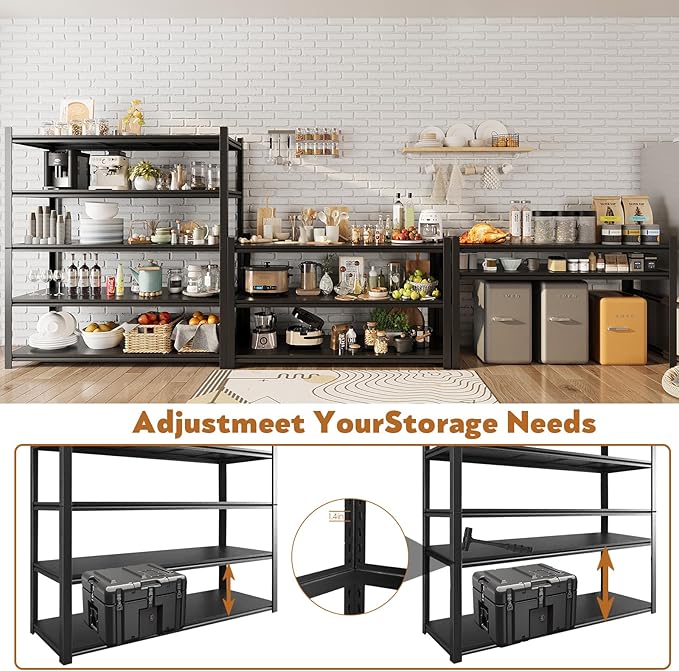 48.2" W Garage Shelving 3000LBS Storage Shelves Heavy Duty Garage Storage - Image 6