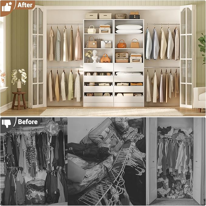 Aheaplus Closet System, 6-15Ft Closet Organizer - Image 5