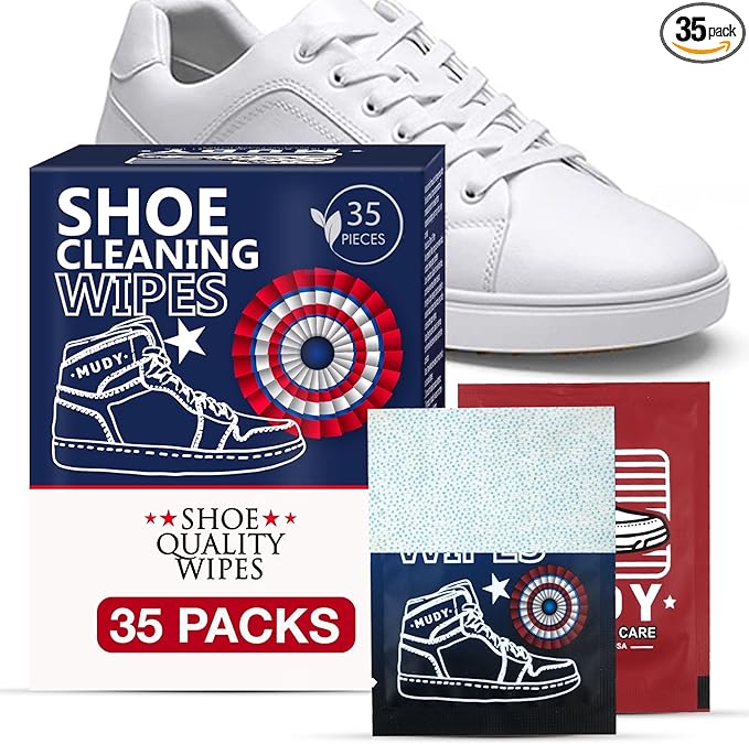Sneaker Cleaner Wipes 35 Packs Suede Leather Tennis Quick Cleaning Disposable by ShoeCareFactoryforUSA