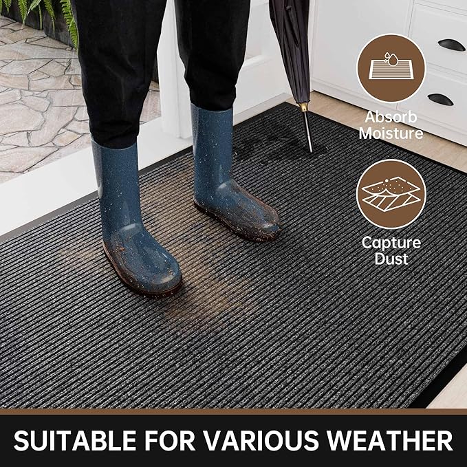 Front Door Mat, Rubber Backing Low Profile, Welcome Commercial Door Mats - Image 3