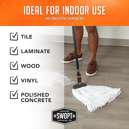 SWOPT 18” Microfiber Dust Mop, Microfiber Flexible Duster, Cotton Mop + 60" - Image 10