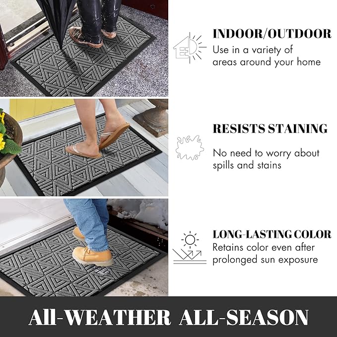 Yimobra Outdoor Mats for Front Door 29.5x17, All-Weather Waterproof Non-Slip - Image 6