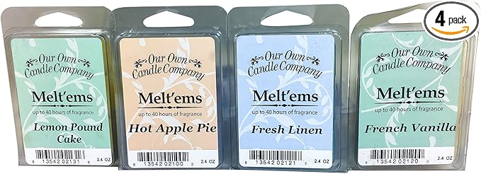 Our Own Candle Company Premium Wax Melt, Apple Pie, French Vanilla, Fresh Linen by OurOwnCandleCompanycandles