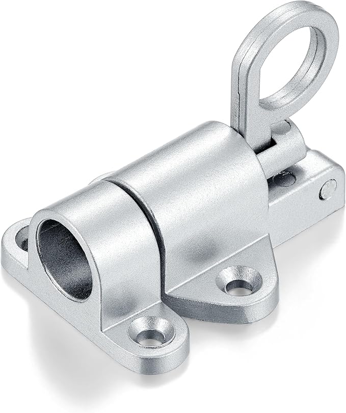 5 Packs Self-Closing Latches，Silver Gray Spring Door Lock，Resilient Bolt Latch - Image 8