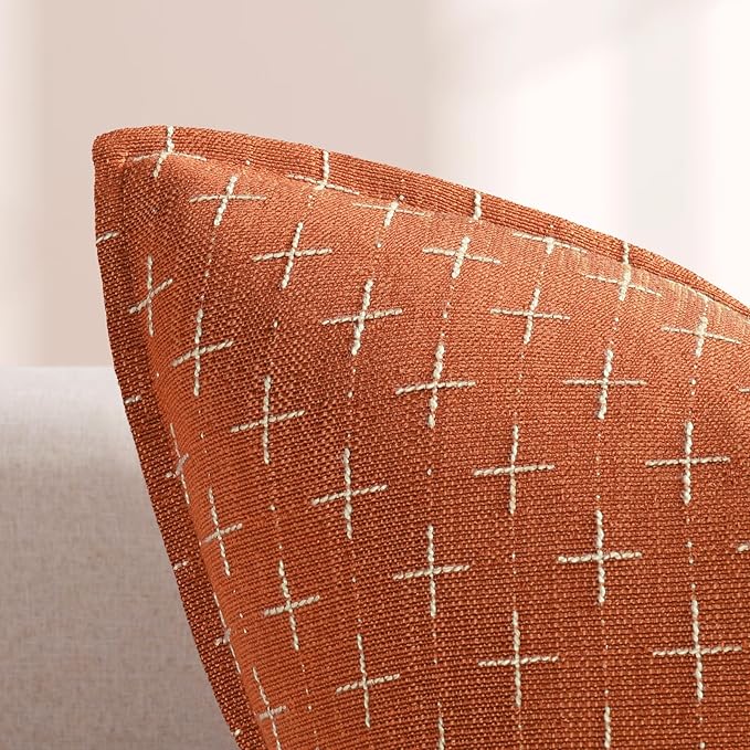 ZWJD Fall Pillow Covers 18x18 Set of 2 Soft Polyester Textured Pillow Covers - Image 2