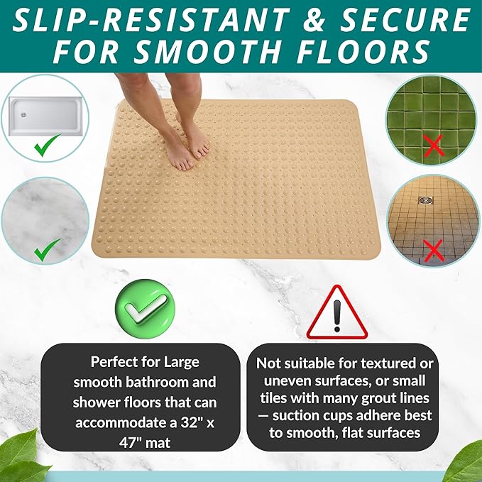 ENKOSI Extra Large Shower Mat Non Slip - Image 5