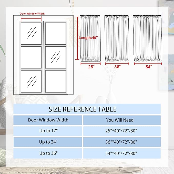 DWCN French Door Curtains – Rod Pocket Thermal Blackout Curtain - Image 6