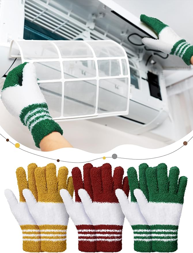 Patelai 3 Pairs Microfiber Plant Dusting Gloves Leaf Cleaning Gloves - Image 4