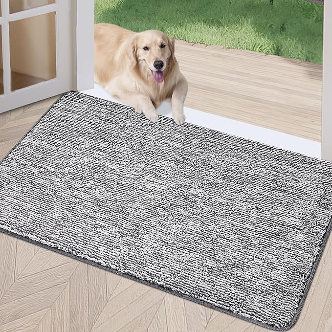 REFETONE Indoor Doormat, Front Door Mat 24"x36" Absorbent Rubber Backing Non by Refetone