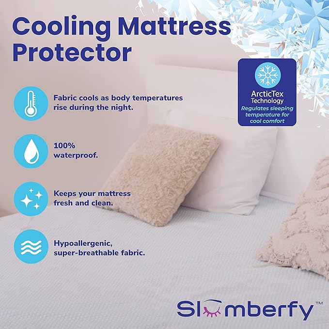 Full Size Waterproof Cooling Mattress Protector by Slumberfy - Image 2